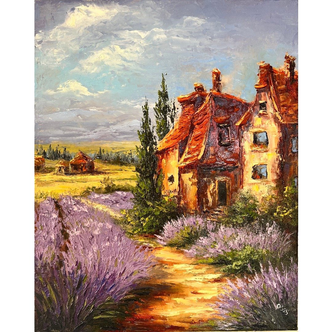 普罗旺斯画作 原创艺术品 画布 50x40厘米 - 海报/装饰画/版画 - 棉．麻 多色