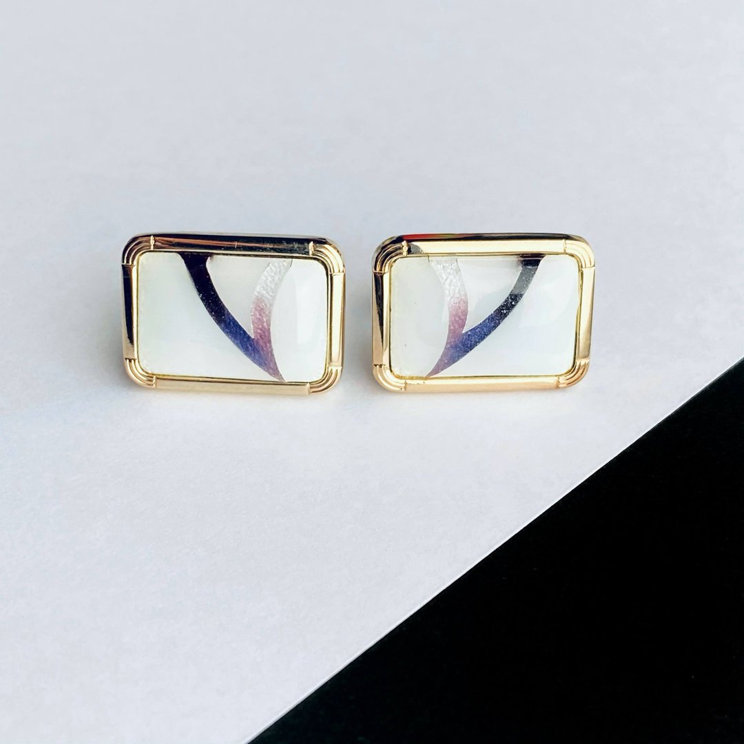 Halley [Amethyst Amethyst] Cufflinks Cufflinks Pure Silver Wired Cloisonne 18kgf - 袖扣 - 其他材质 紫色