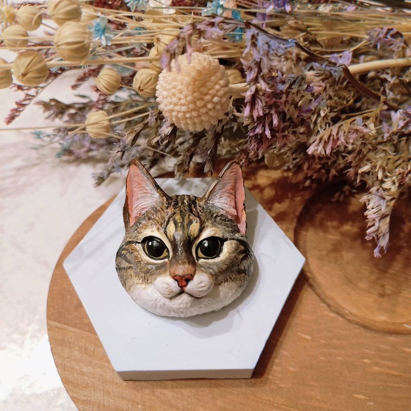 大耳猫扩香摆饰•宠物纪念•付香氛精油 - 订制抱枕/饰品 - 石头 多色