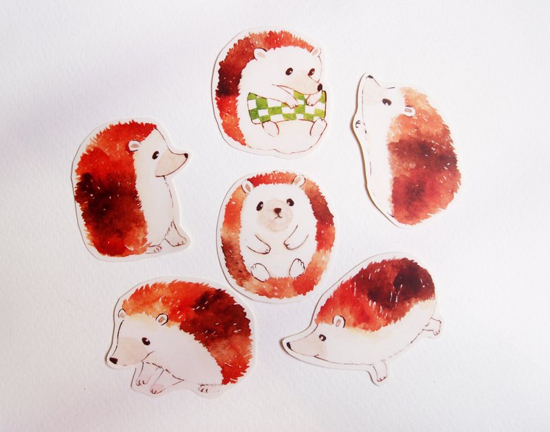 刺猬贴纸/防水 - 贴纸 - 纸 