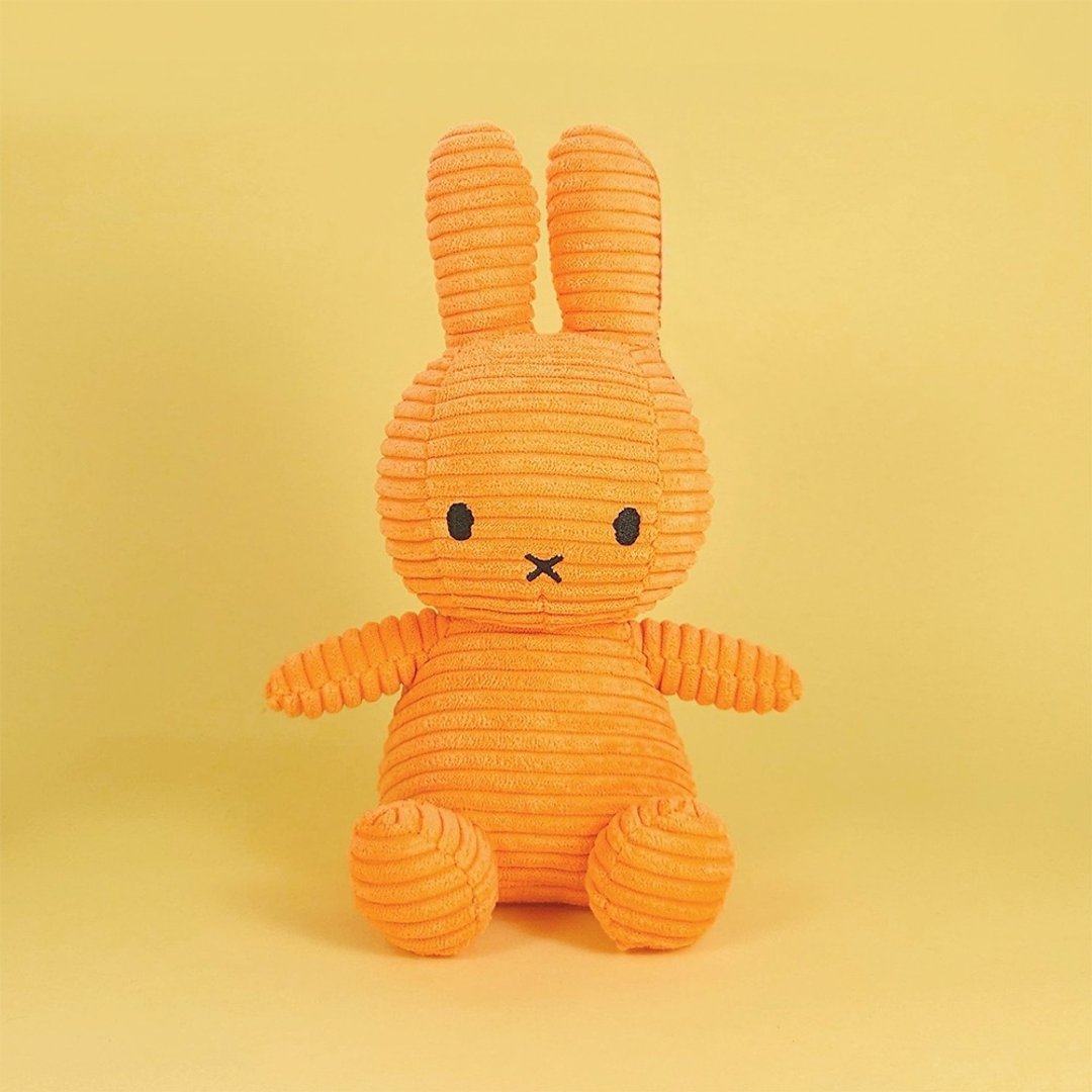 24H BON TON TOYS Miffy 米菲兔 ECO 灯芯绒填充玩偶 - 限量版 橘 23cm - 玩偶/公仔 - 聚酯纤维 橘色