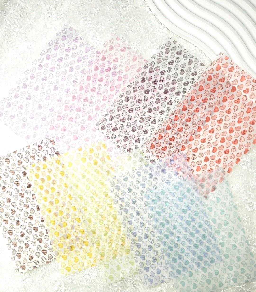 爱心彩钻拼贴描图纸 - 便条纸/标签贴 - 纸 多色
