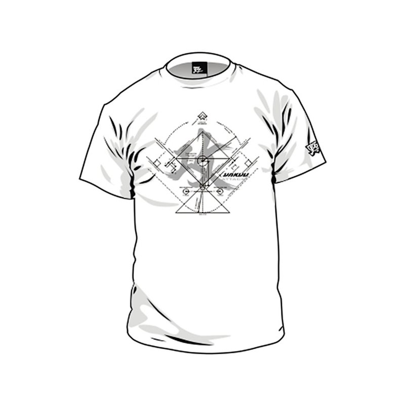 【野YAKYU】吸湿排汗短Tee - 攻(白) - 男装运动衣 - 聚酯纤维 白色