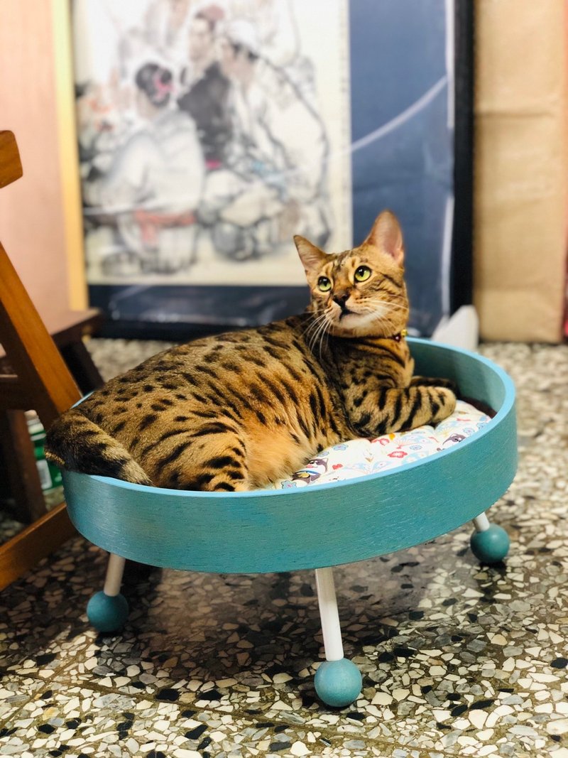 宠物床 猫床 小犬床 飞碟造型床 圆形 猫软布可洗 - 其他 - 木头 