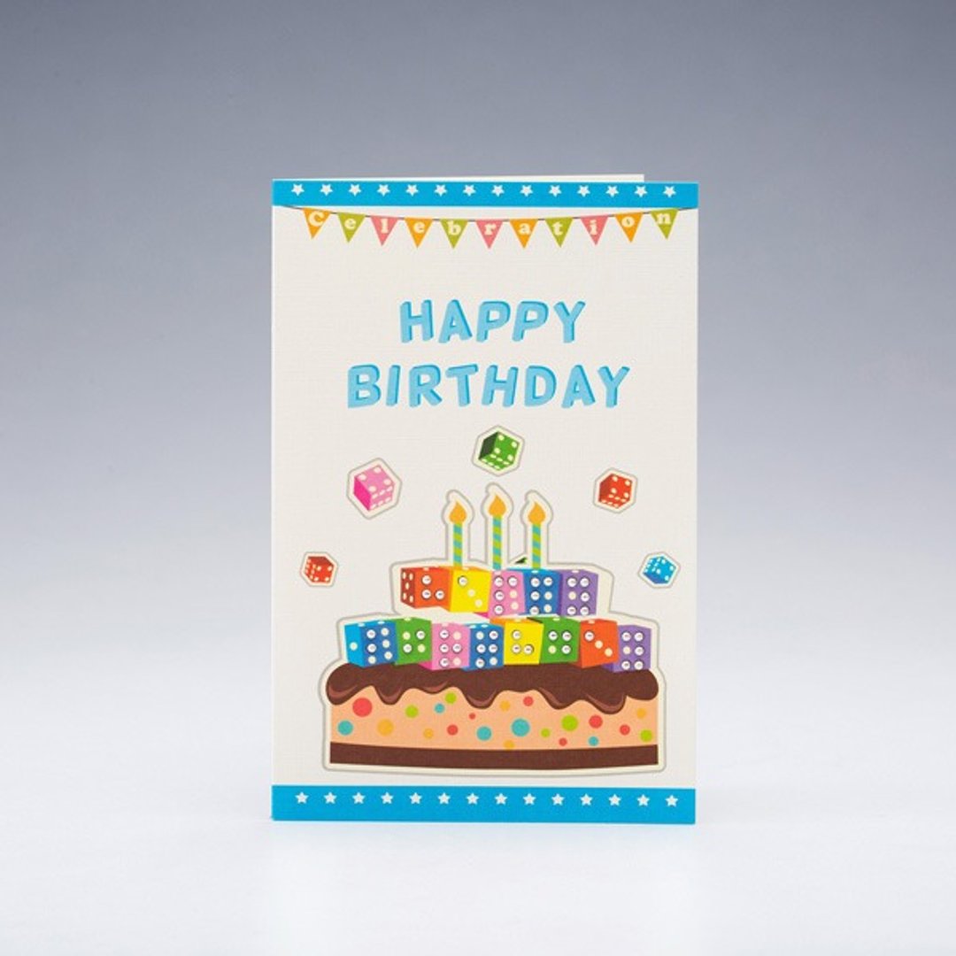【GFSD】水钻精品-手工点字卡-生日派对 - 卡片/明信片 - 纸 