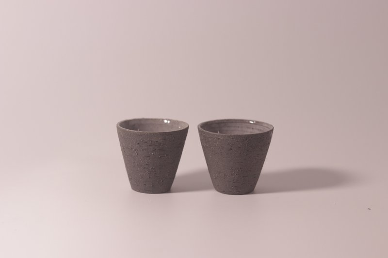 黑御影 茶杯组 - 茶具/茶杯 - 陶 灰色