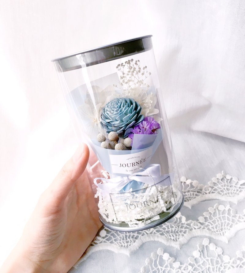 journee  3号小花罐-天堂蓝香氛 附卡片 / 蓝色系干燥花束 - 干燥花/捧花 - 植物．花 蓝色