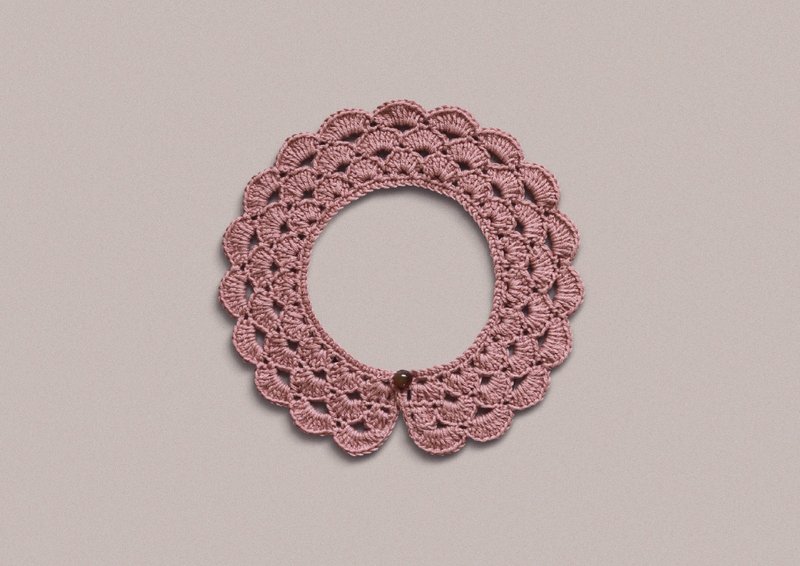 POPOPB 领子饰物 SWEET – DUSTY PINK - 婴儿饰品 - 羊毛 