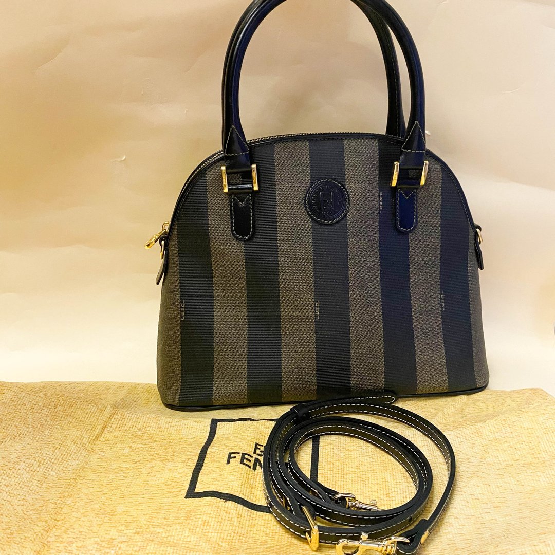 中古包Fendi│手提包│单肩包│斜背包│古着│古董包│Vintage - 手提包/手提袋 - 真皮 咖啡色