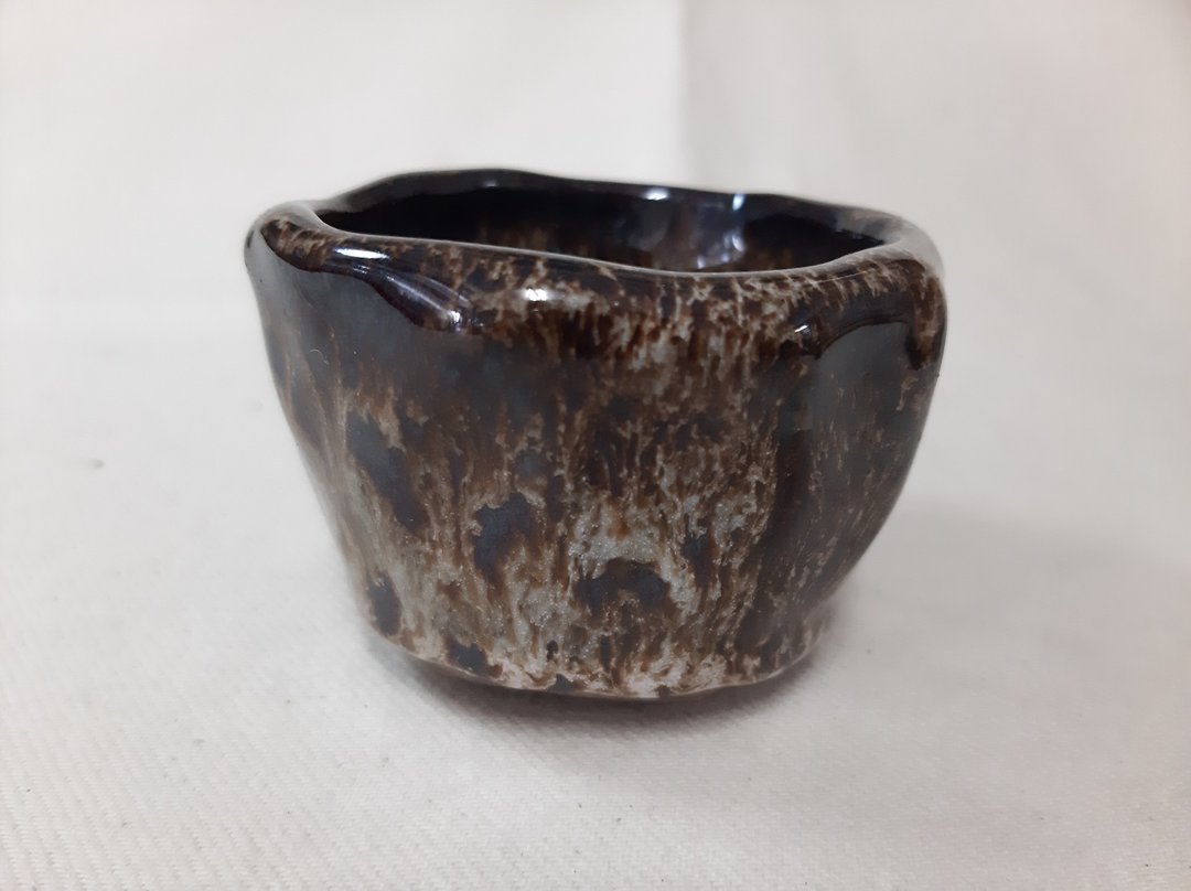 流瀑手捏陶杯 - 茶具/茶杯 - 陶 咖啡色
