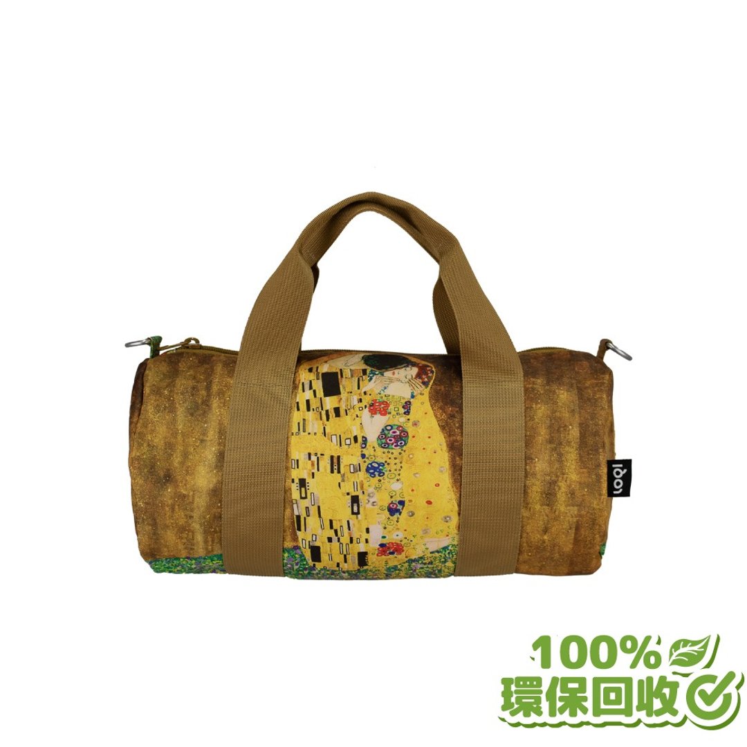 LOQI mini旅袋I博物馆-克林姆 吻 (环保回收材质)I手提、斜背小包 - 侧背包/斜挎包 - 聚酯纤维 黄色