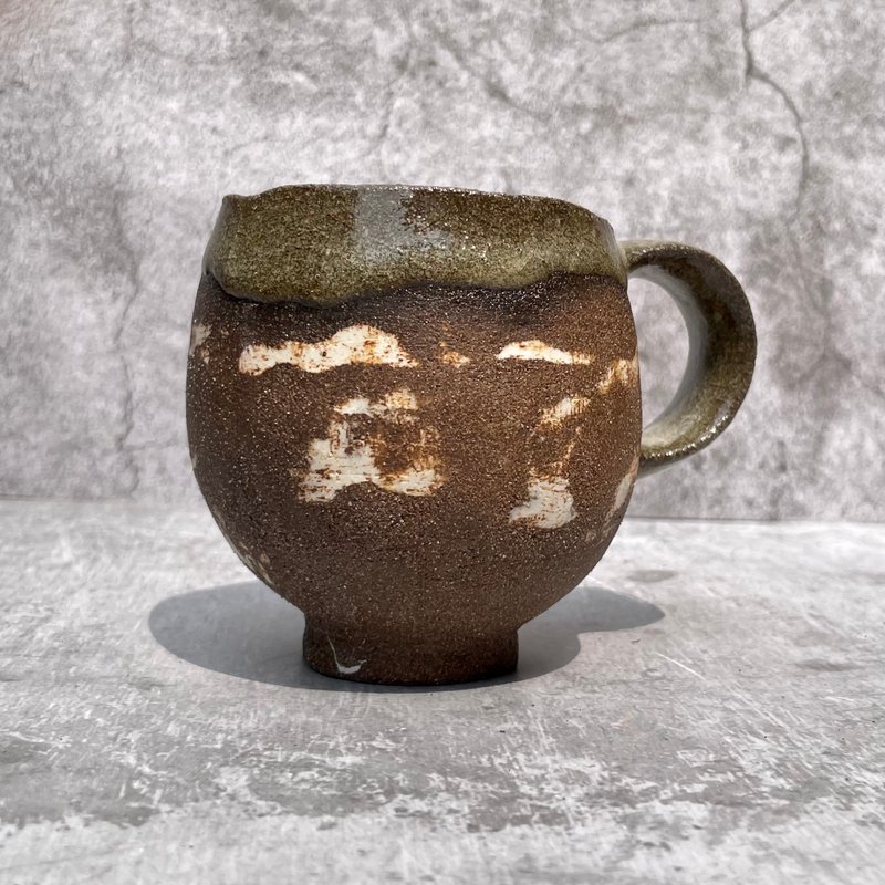 双色绞胎咖啡杯 - 咖啡杯/马克杯 - 陶 咖啡色