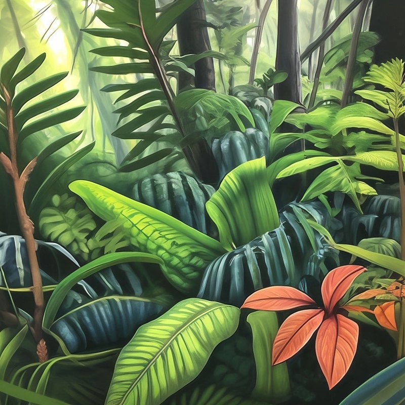 热带植物绘画、植物墙艺术、墙面装饰、厨房装饰 - 海报/装饰画/版画 - 压克力 绿色