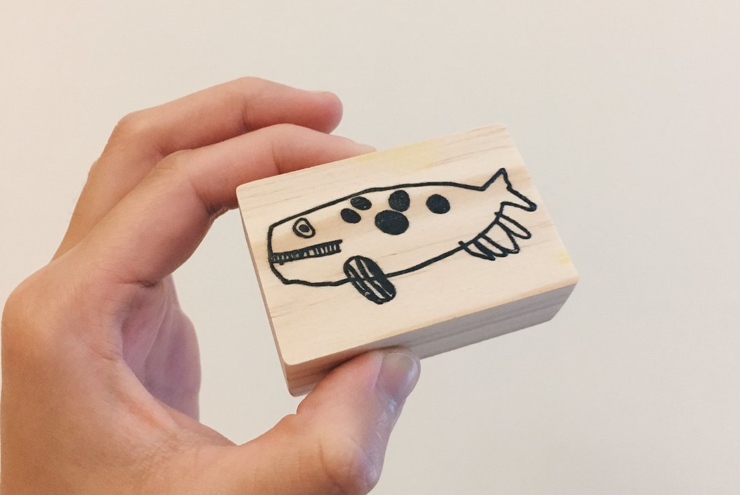 【手刻印章】小时候画的鱼 - 印章/印台 - 橡胶 