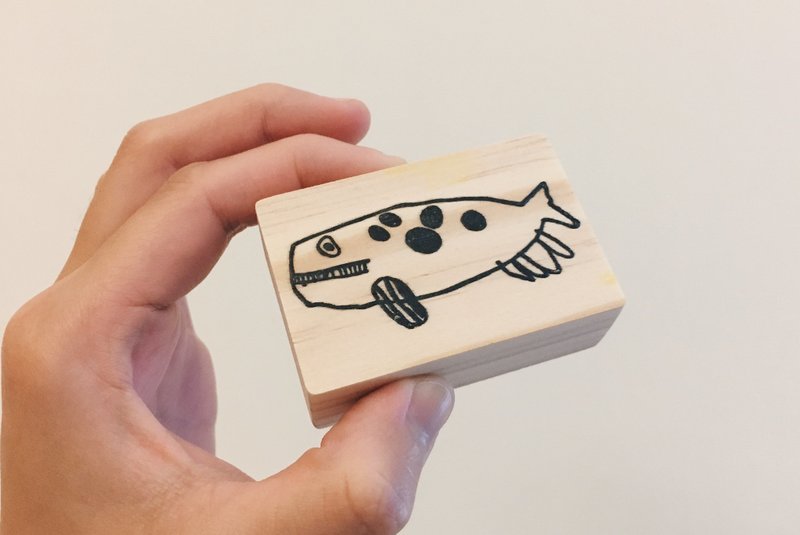 【手刻印章】小时候画的鱼 - 印章/印台 - 橡胶 