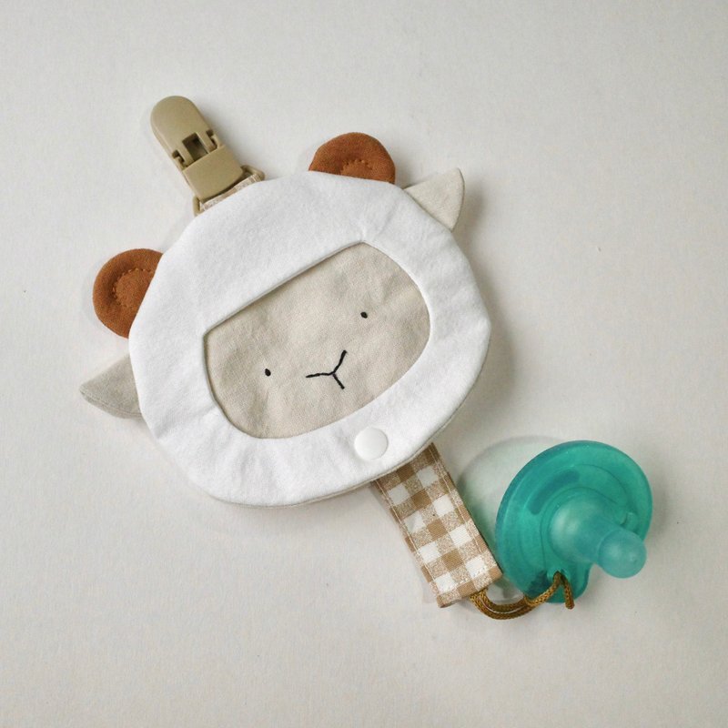 【 Laukku.u 】小绵羊 奶嘴防尘套 - 奶瓶/奶嘴 - 棉．麻 白色