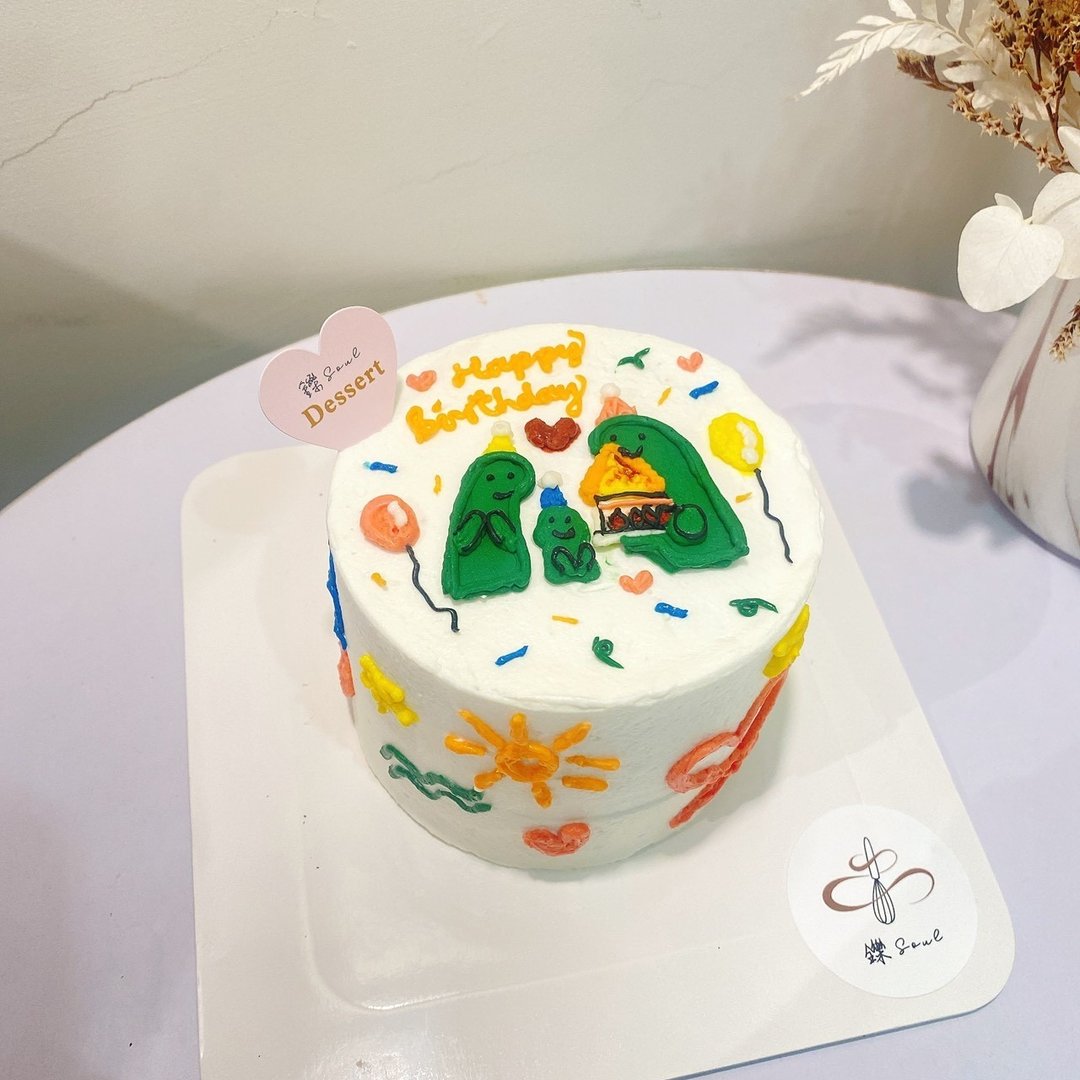 小恐龙庆生 定制化蛋糕 生日蛋糕 绘图蛋糕 纪念日 铄甜点 定制化 - 蛋糕/甜点 - 新鲜食材 