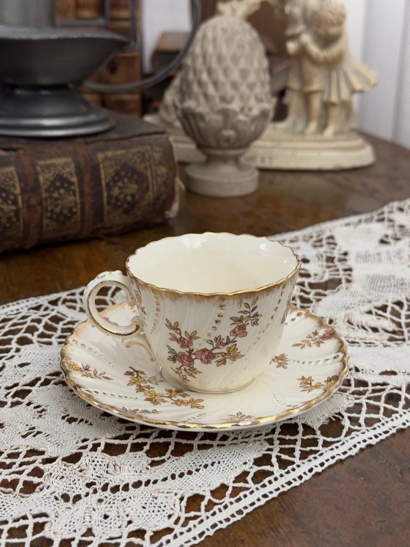 50187-绝美珍藏法国古董Sarreguemines 路易15系列杯碟组 - 咖啡杯/马克杯 - 瓷 