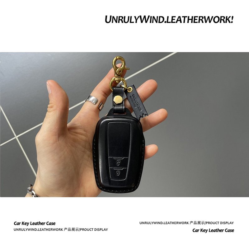 适用于丰田凯美瑞钥匙套RAV4荣放皇冠陆放汉兰达亚洲龙汽车钥匙包 - 钥匙链/钥匙包 - 真皮 