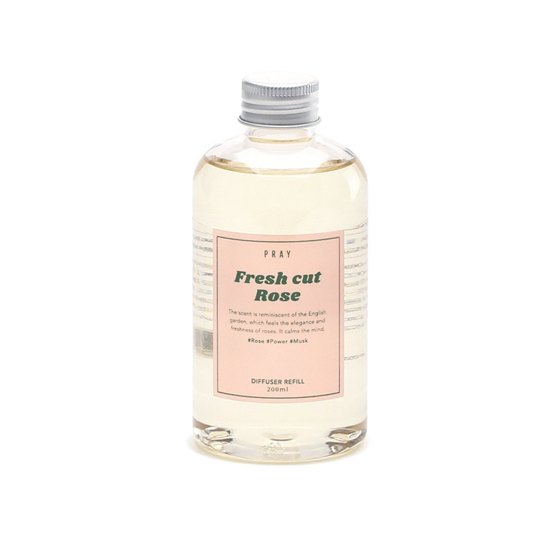 【韩国 PRAY】芦苇扩香液补充瓶- 清新玫瑰 /200ml - 香薰/精油/线香 - 塑料 粉红色
