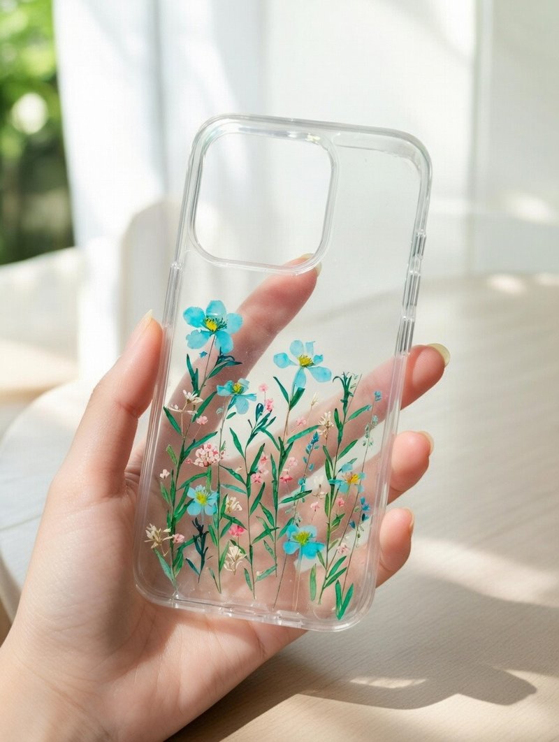 手作押花手机保护壳| iPhone 15 Pro - 手机壳/手机套 - 塑料 多色