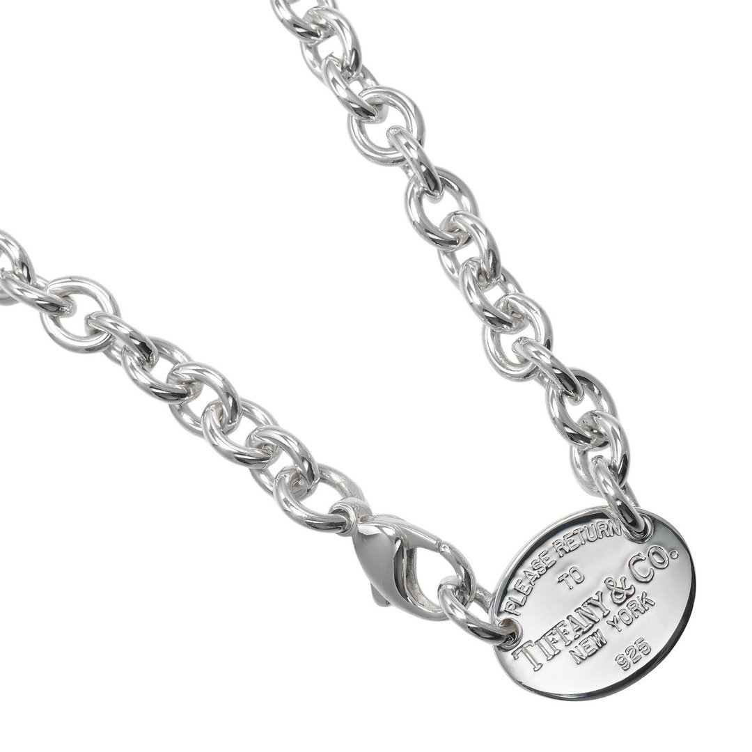 【日本直送】蒂芙尼 TIFFANY&Co. Return to Tiffany 椭圆标签 项链 银 925 约 51.6g 【二手】A 级 - 项链 - 银 银色