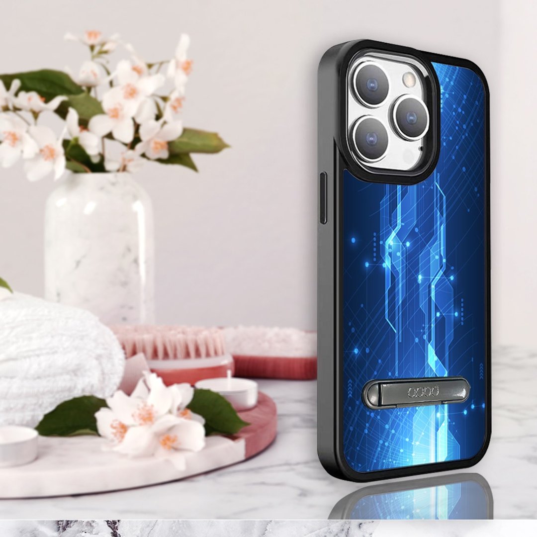 iPhone 15 14系列军规防摔铝合金镜头框立架手机壳-科技-量子传输 - 手机壳/手机套 - 其他材质 多色