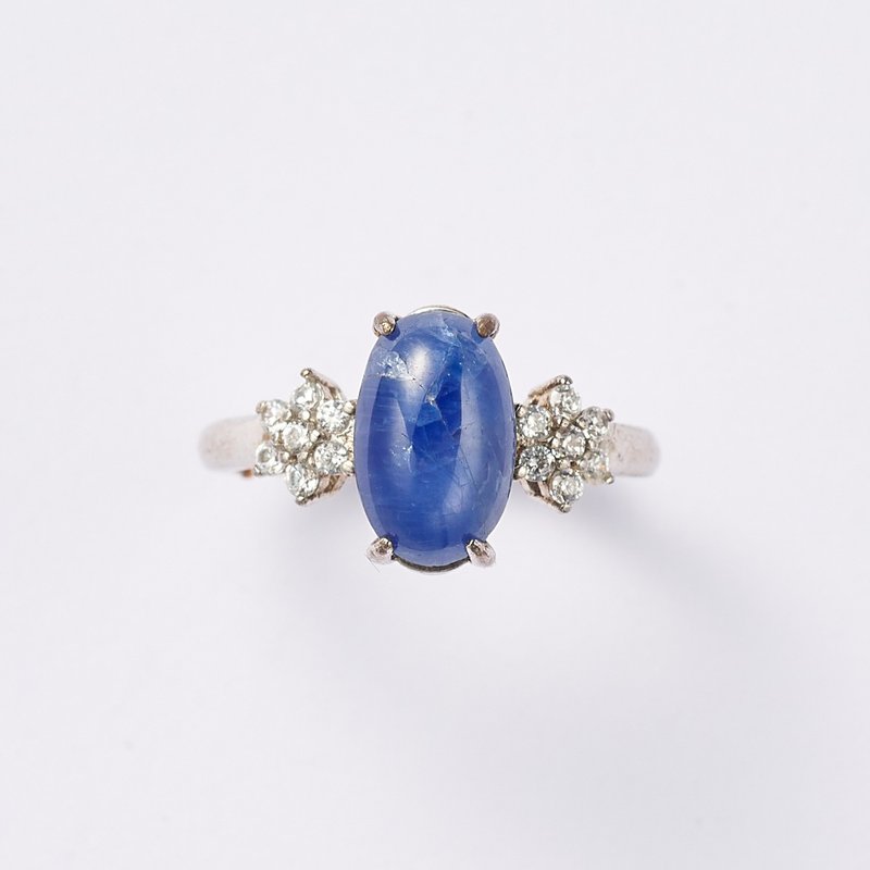 感性|星光蓝宝石 入门级 理智 领导力 宝石戒指 925纯银 活围 - 戒指 - 宝石 蓝色