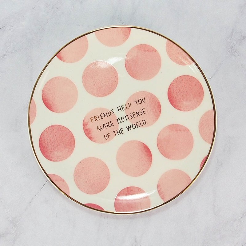 Pretty Witty美言之智好友相助圆彩盘 - 浅碟/小碟子 - 陶 粉红色