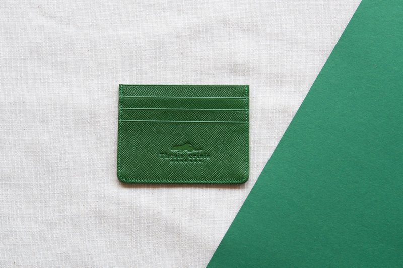 H - LEATHER CARD HOLDER/WALLET-GREEN - 皮夹/钱包 - 真皮 绿色