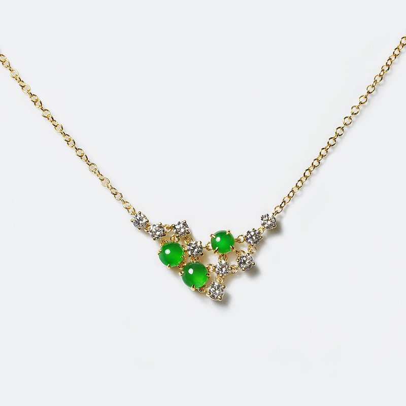 【绿的跳动】翡翠设计项链 - 项链 - 玉石 