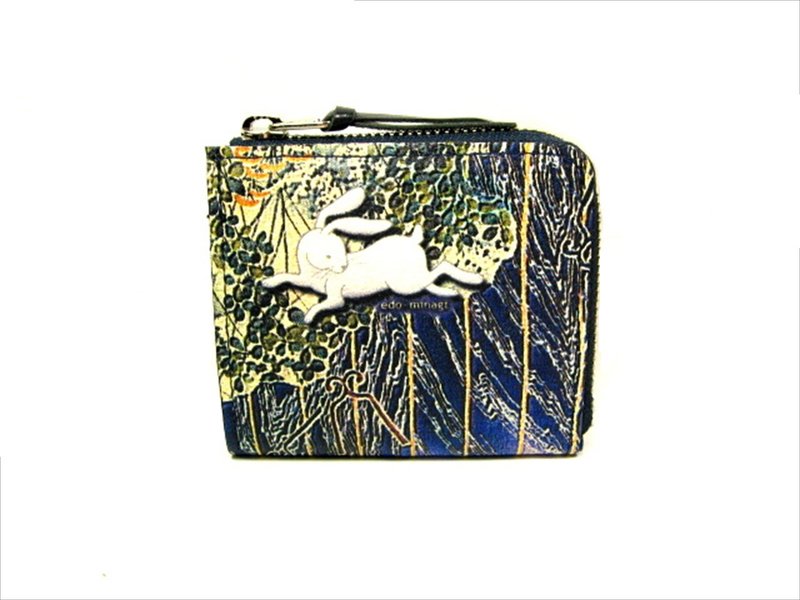 Rabbit Coin Purse (Bill & Card Case) edominagi - 皮夹/钱包 - 真皮 蓝色