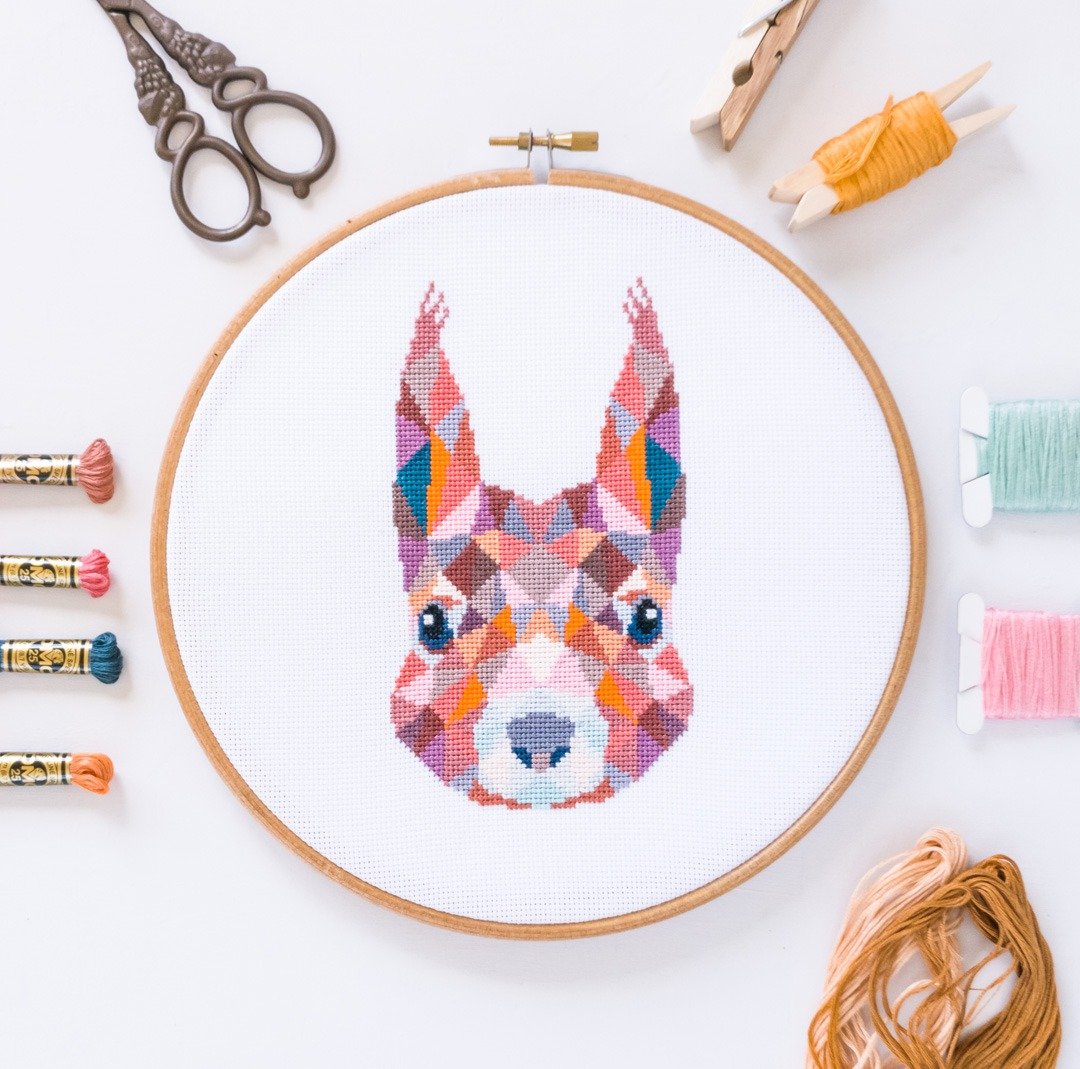 Squirrel Cross Stitch PDF Pattern 十字繡 - 编织/刺绣/羊毛毡/裁缝 - 其他材质 