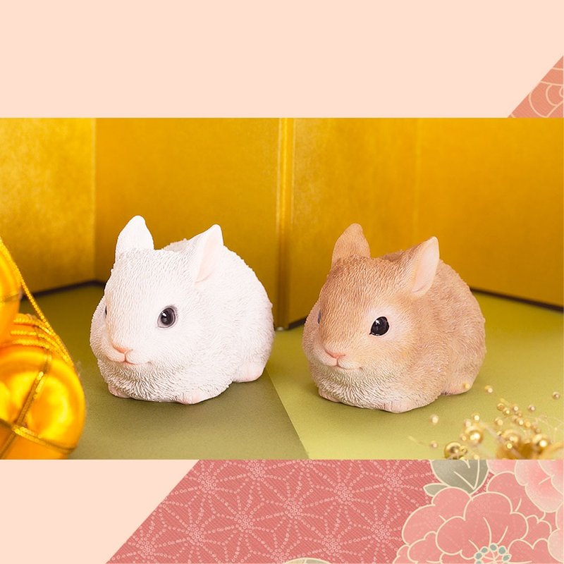 Devalier ca264 [正品] 兔子一对雕像十二生肖农历新年树脂生日礼物礼物对象 - 摆饰 - 树脂 咖啡色