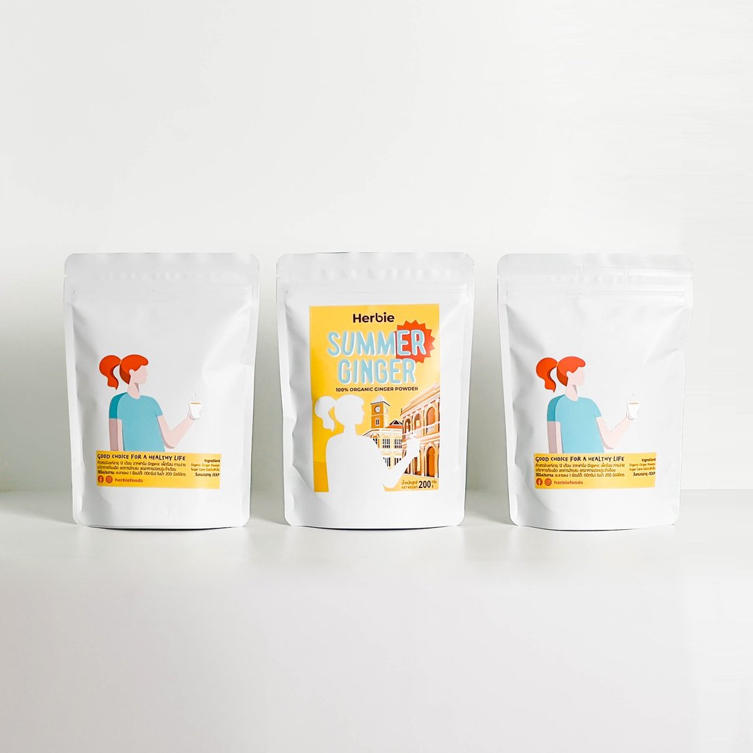 Summer Ginger 200 g x 3 packs | Organic ginger powder - 果汁/蔬果汁 - 植物．花 黄色