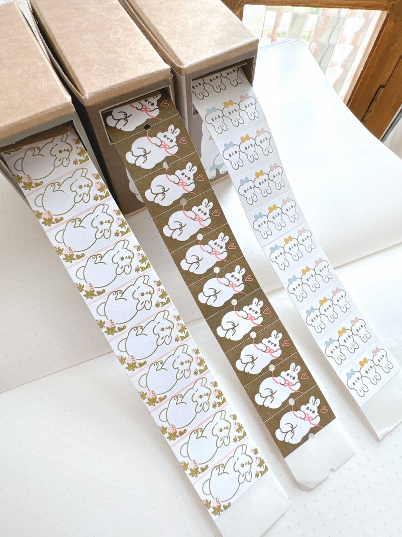 小兔标签贴纸 (三款式) - 贴纸 - 纸 