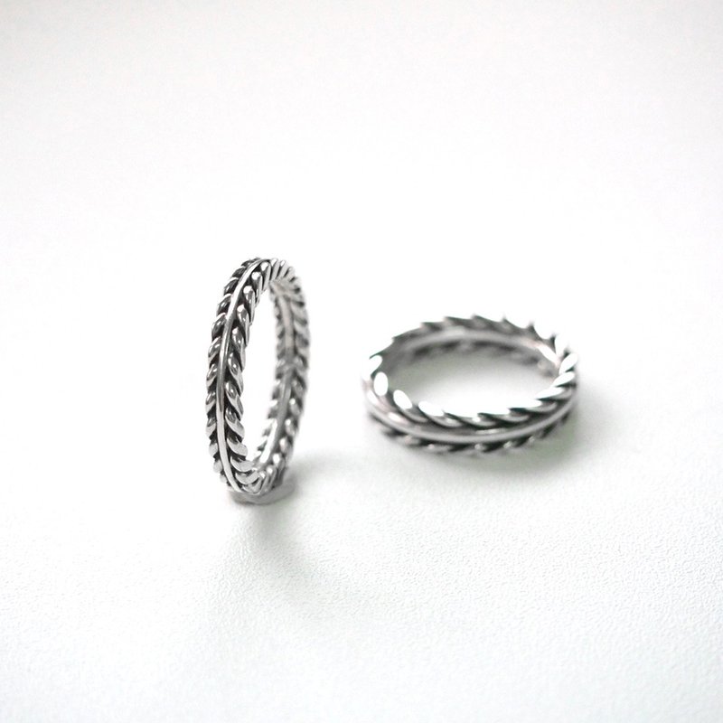 手工锻造 桂冠胜利 男女对戒 - 戒指 - 其他金属 