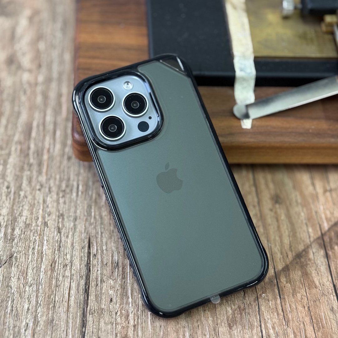 ARMOR iPhone 15 系列Signature Pro 电话保护壳_水晶透明灰/灰帶 - 耳机收纳 - 其他材质 