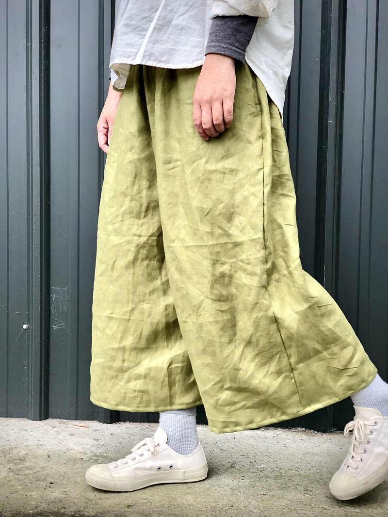 放松口袋裤裙 - 女装长裤 - 棉．麻 多色