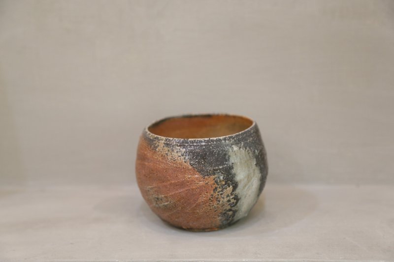 岚霞 陶杯 柴烧 - 其他杯子 - 陶 咖啡色