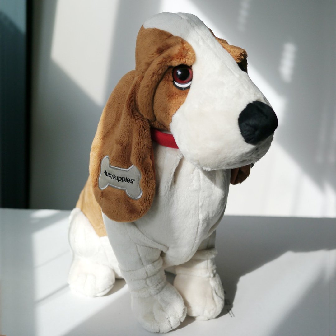 Hush Puppies 18寸 经典巴吉度玩偶 - 玩偶/公仔 - 聚酯纤维 咖啡色