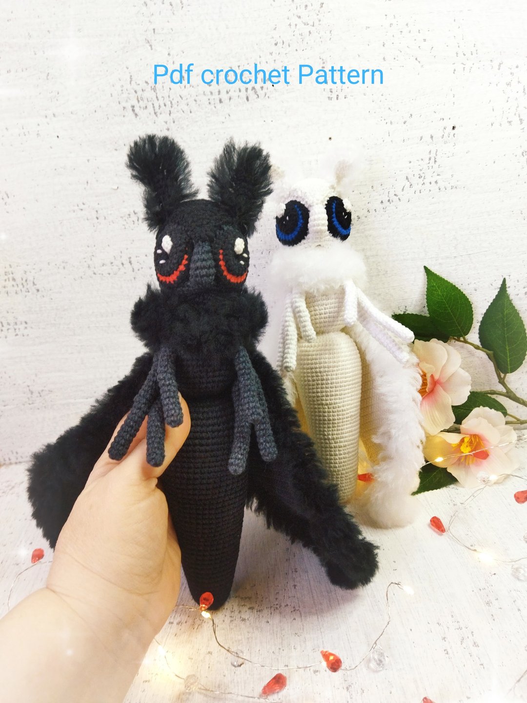 蛾钩针图案的英文。 蛾Amigurumi pdf图案。 动物蛾Pdf - 手工艺教程/工具书 - 其他材质 