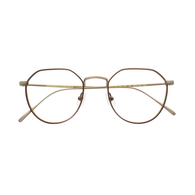 手工板材 复古全金属 皇冠形眼镜框 - 眼镜/眼镜框 - 其他金属 多色