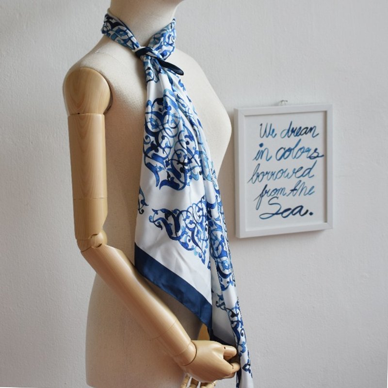 柔软围巾- Mosaic Silky Satin - 丝巾 - 丝．绢 