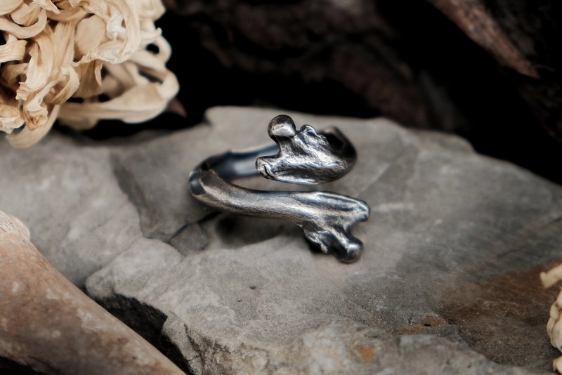 【山骸纪】遗留的记忆II—股骨开口戒 - 戒指 - 纯银 银色