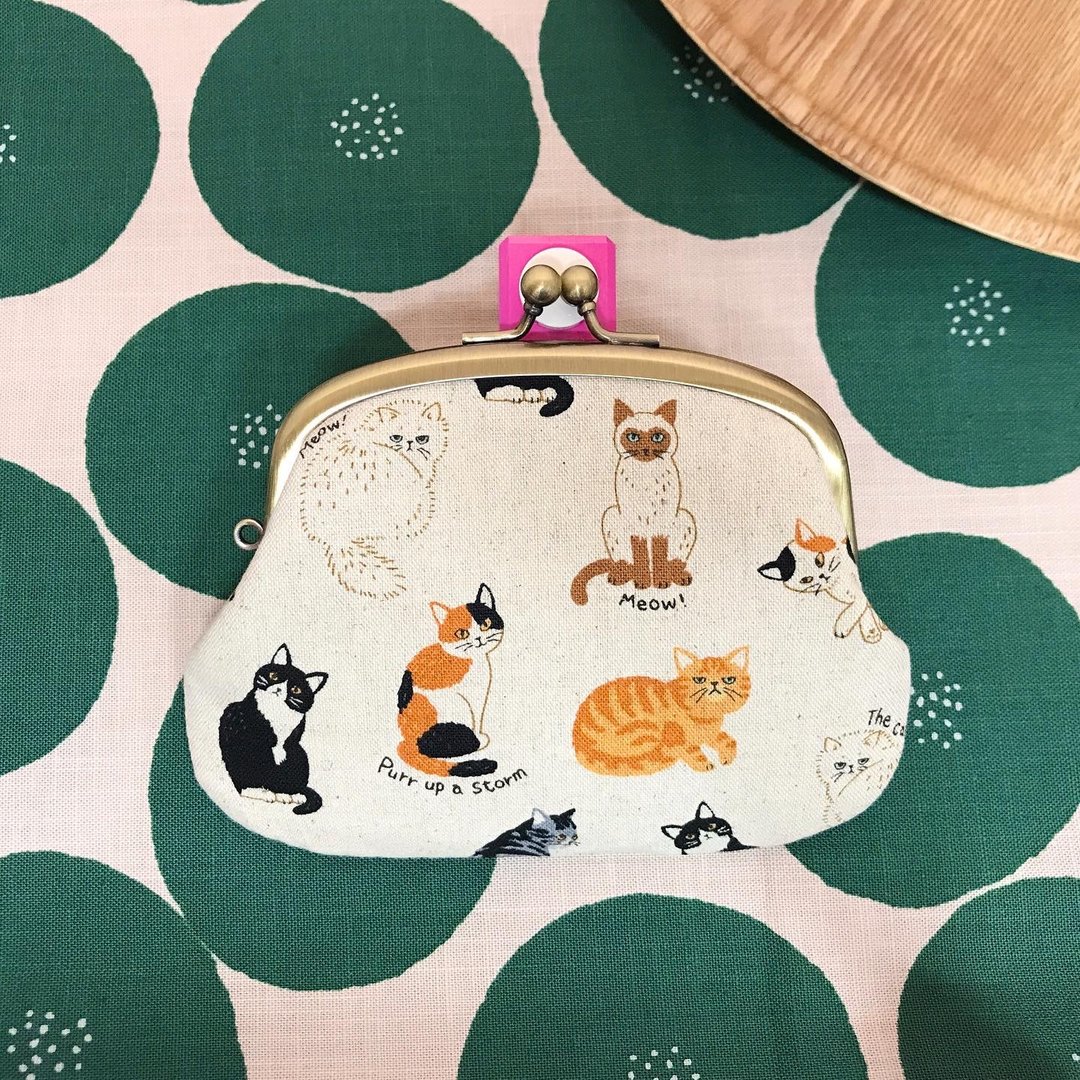 北欧风口金 子母口金包 / 亲子口金包 / 零钱包 -- 101种猫猫 - 零钱包 - 棉 多色