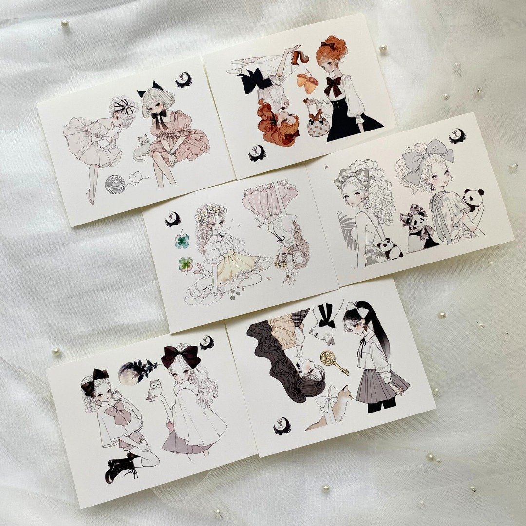 animal sketches set 1 - 贴纸 - 纸 