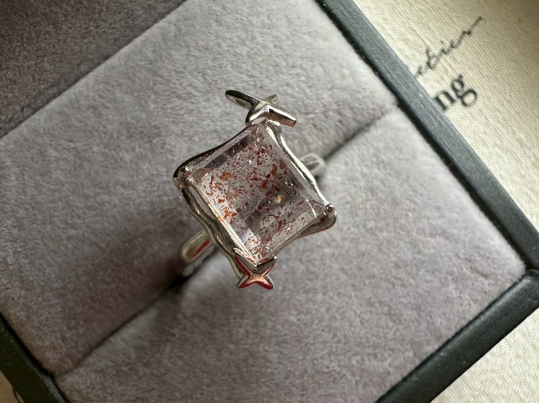 金草莓超七毒液水晶 s 925银戒 - 戒指 - 水晶 