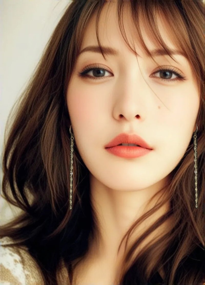 就是两条线修饰脸型14k金长耳环 - 耳环/耳夹 - 其他金属 金色