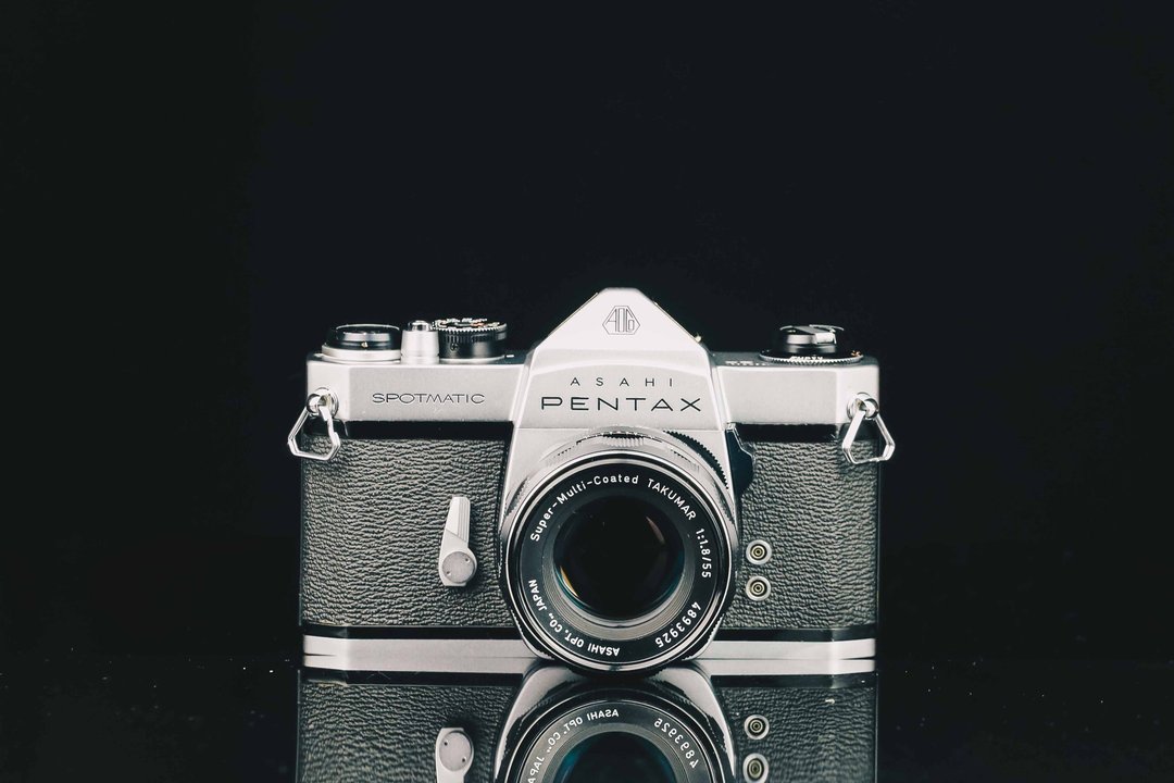 PENTAX ASAHI SPOTMATIC+TAKUMAR SMC 55mm F=1.8 #5631 #135底片 - 相机 - 其他金属 黑色